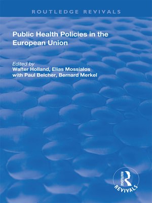 cover image of Public Health Policies in the European Union